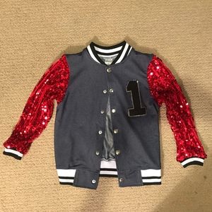 Weissman Sequin & Denim Bomber Jacket & Leggings
